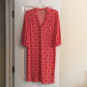 Banana Republic Orange Geometric Dress Size M